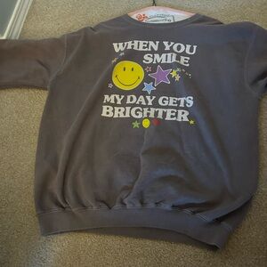 PACSUN brown smile hoodie